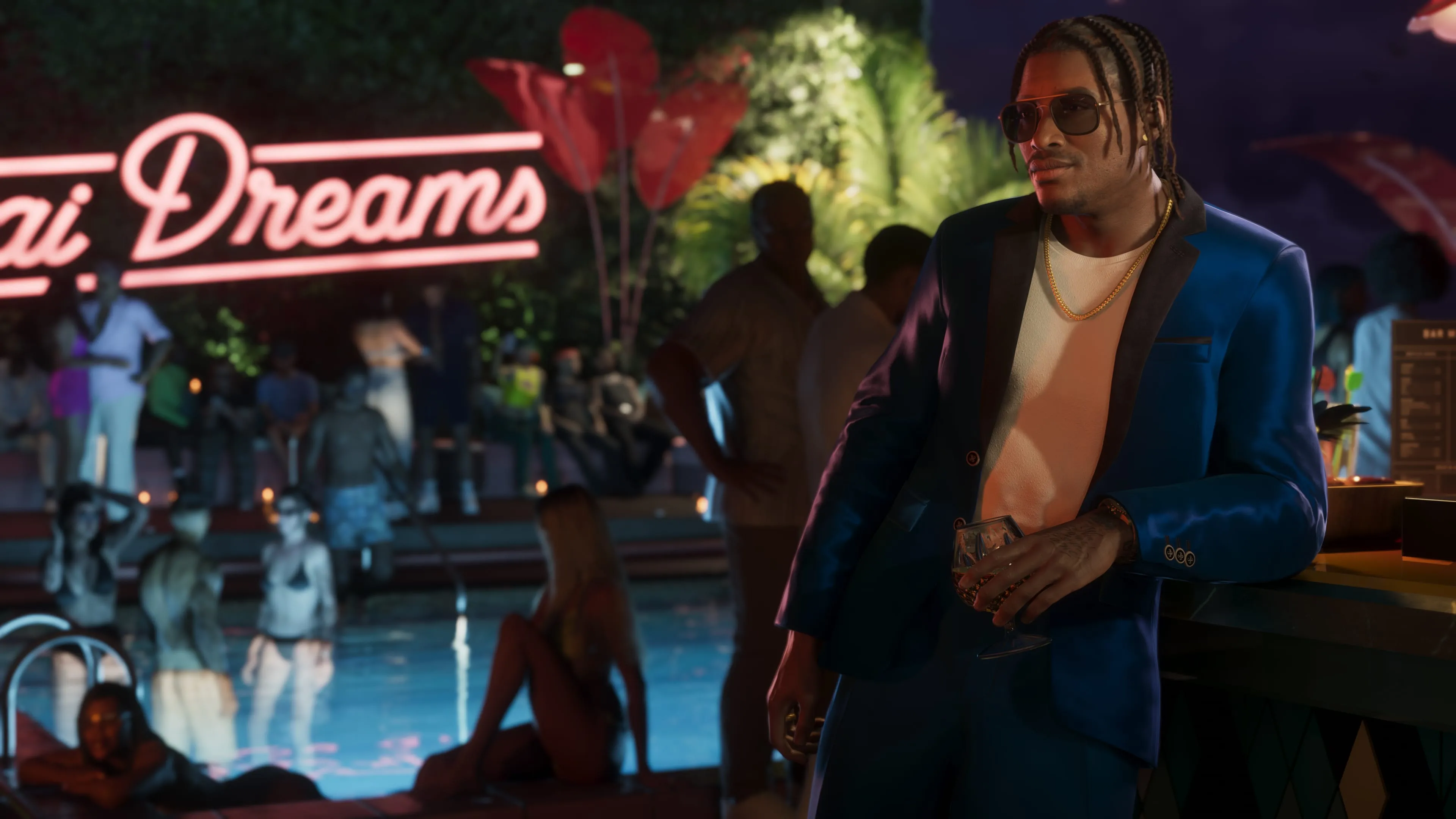 GTA 6 Dre'Quan Priest amid the haze of a nightclub