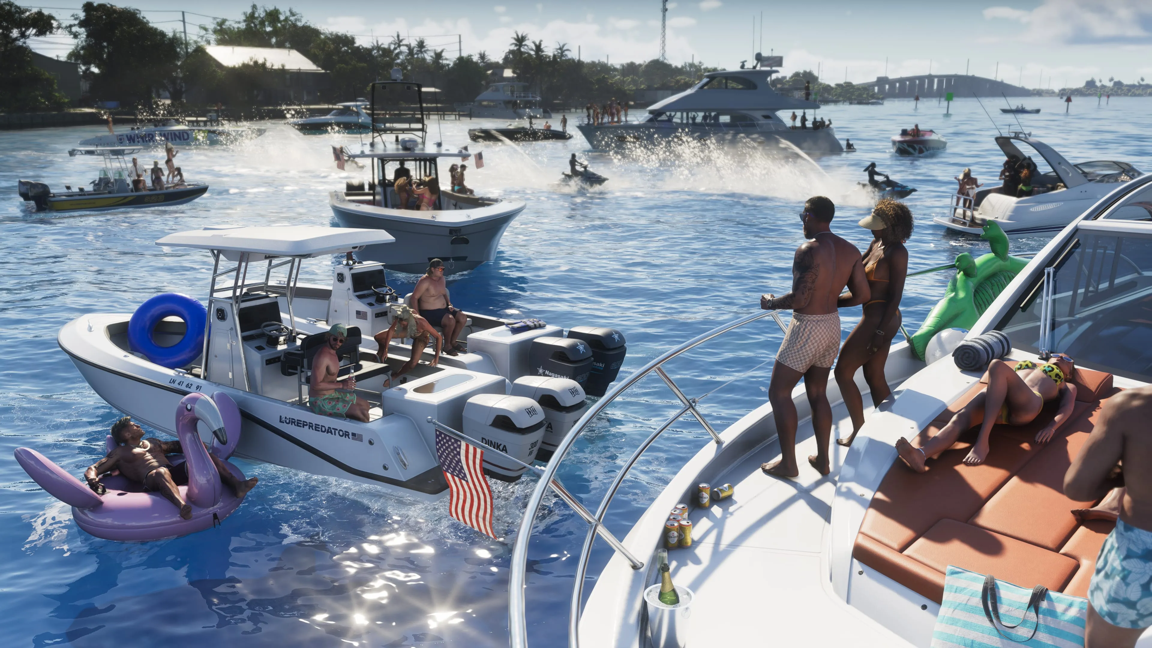 GTA 6 a sandbar boat party in the Leonida Keys