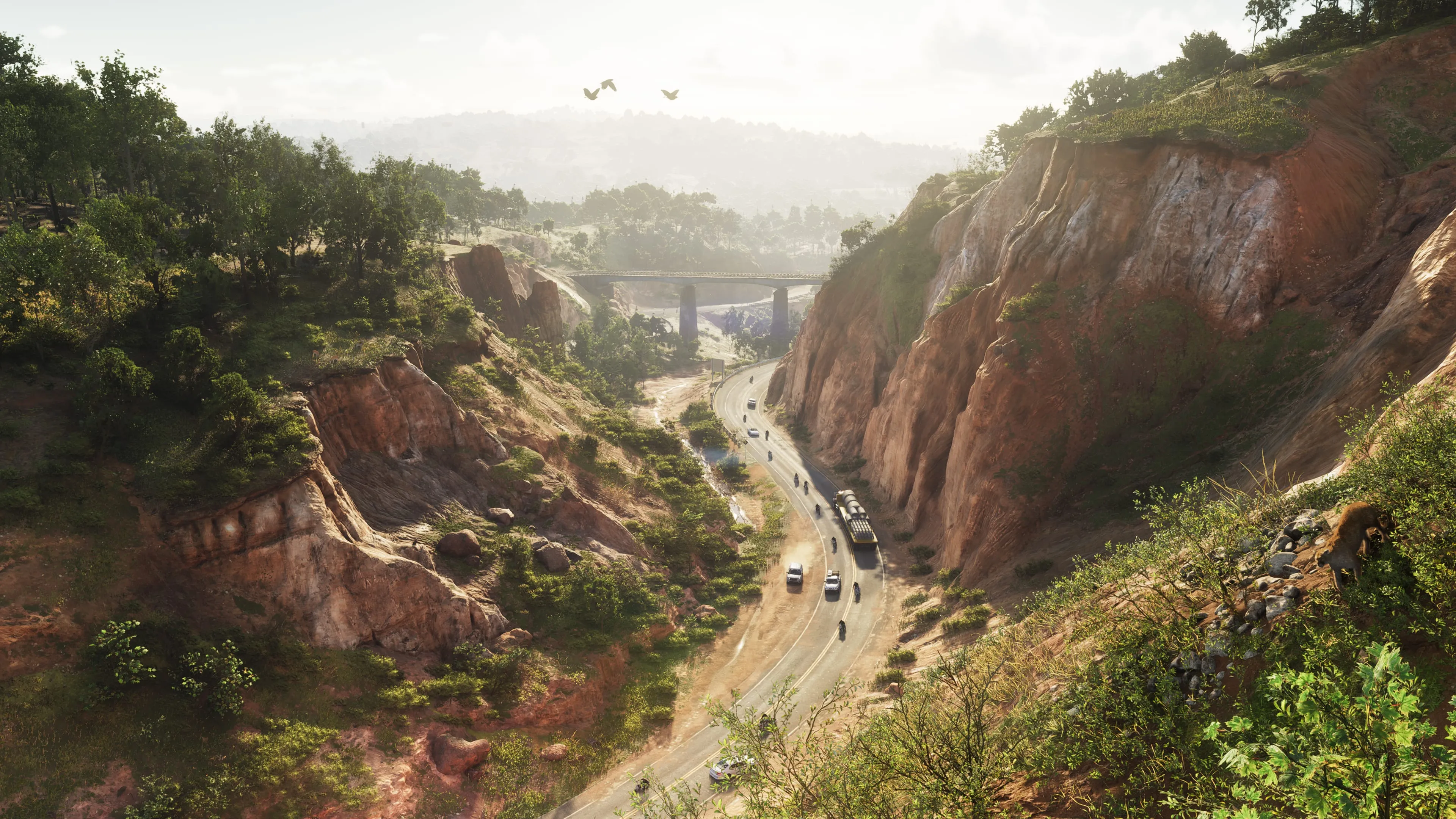 GTA 6 a canyon road winding through Mount Kalaga National Park