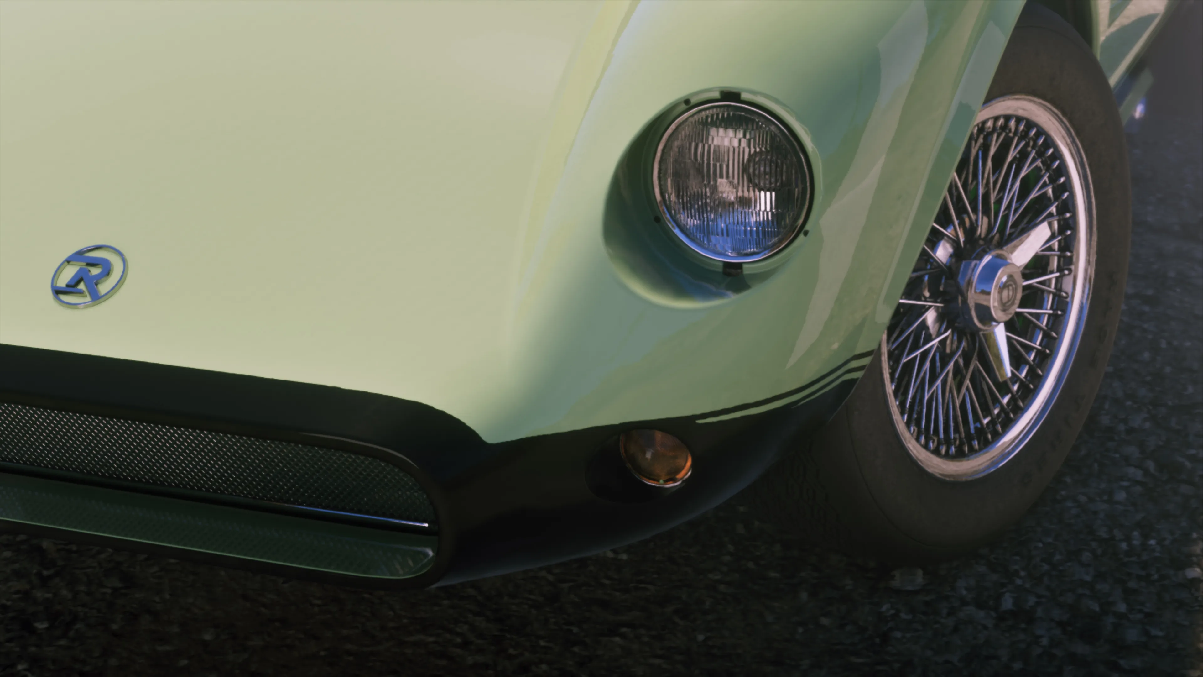 GTA 6 a mint green classic roadster with wire-spoke wheels from the Wyman collection